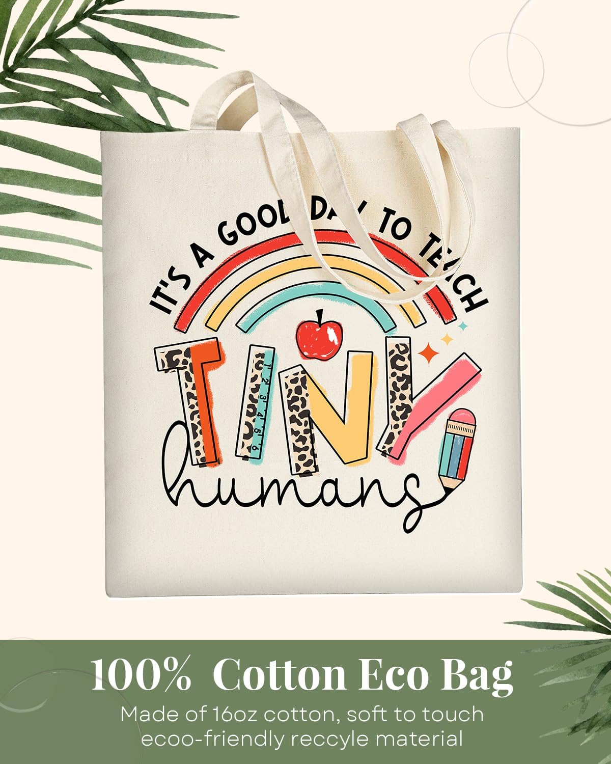 AUSVKAI Canvas Tote Bag for Women, Aesthetic Cute Grocery Grocery Reusable Cotton Gift Bag for Shooping Beach Trendy Gifts | Aesthetic