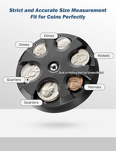 Miniatura 2 de JOYTUTUS Soporte para monedas, organizador portátil de cambio de monedas, soporte universal para monedas para automóvil, carteras, bolsillos