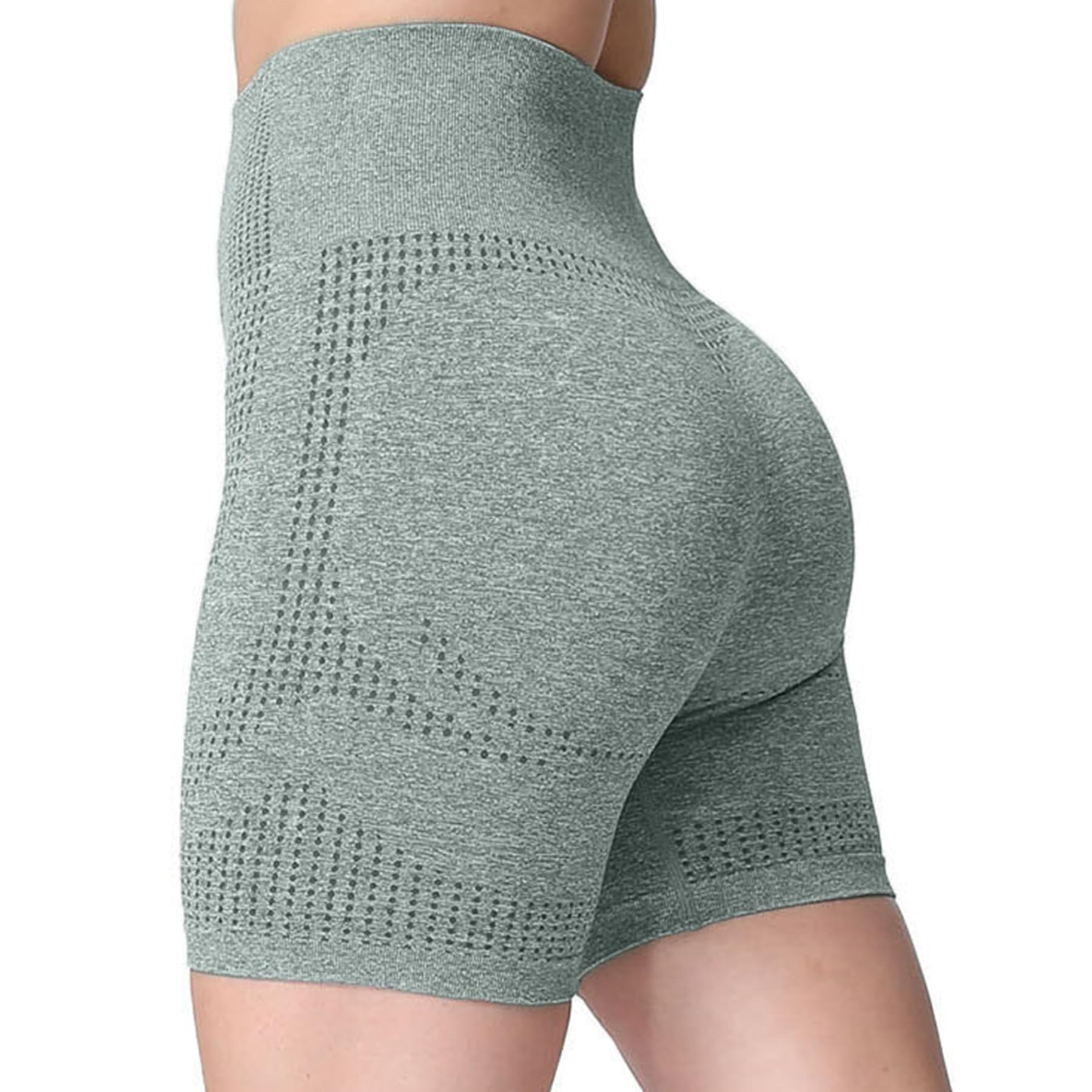 Aoxjox Seamless Workout Biker Shorts for Women High Waisted Exercise Athletic Gym Booty Running Yoga Short 5"