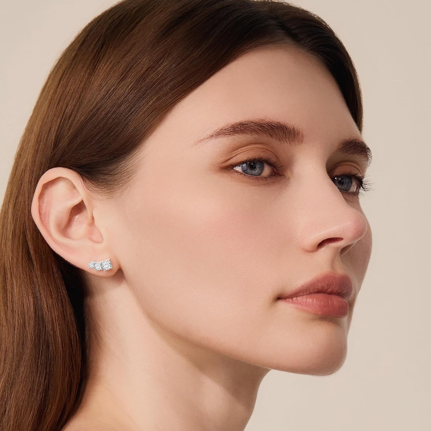 Cicy Bell Womens 18k Gold Plated Stud Earrings Sparkling Cubic Zirconia Hypoallergenic Trendy Earring Fashion Accessories Jewelry Gifts for Lovers and Mom - Image 6