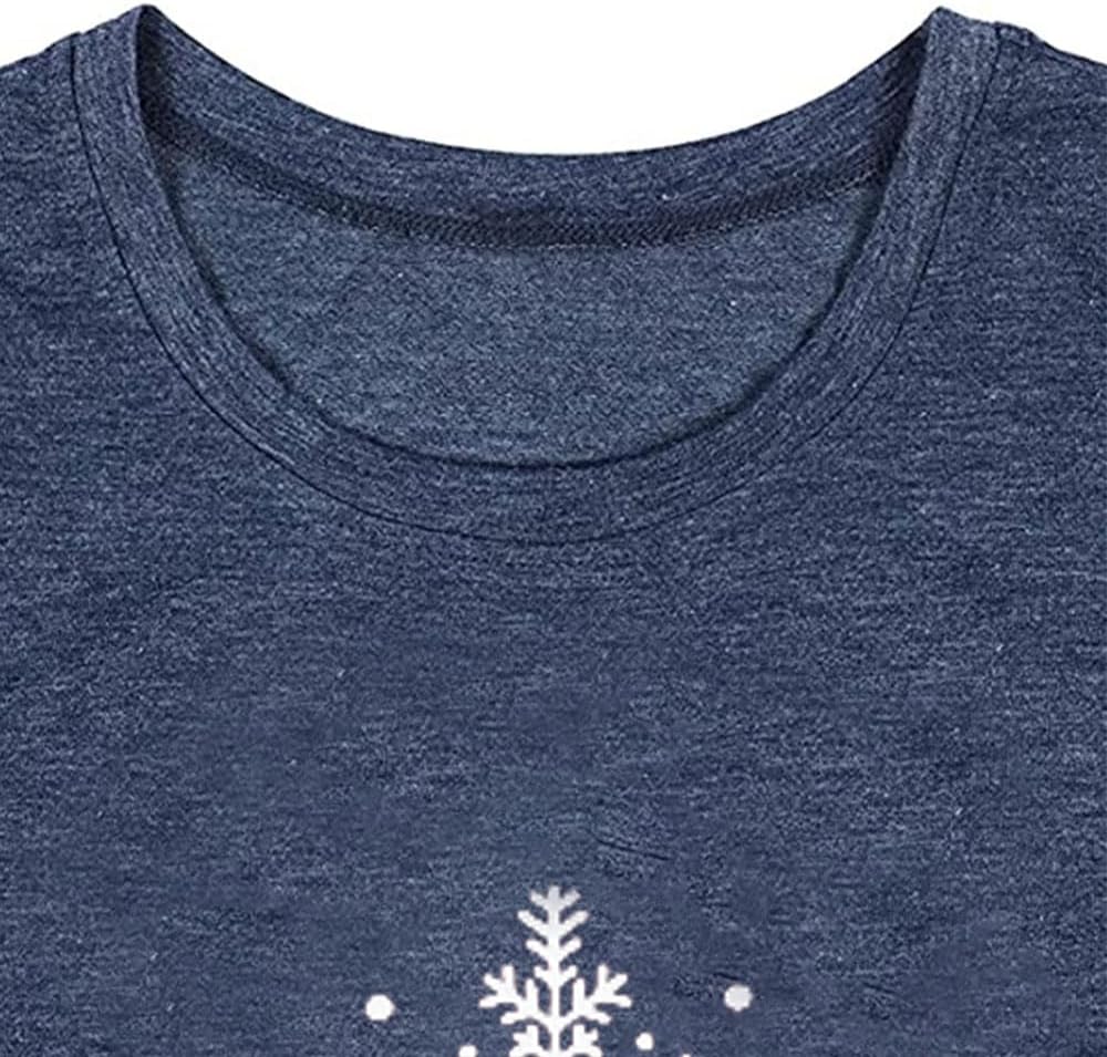 Christmas Shirts for Women Winter Short Sleeve Xmas Tee Tops - Image 4