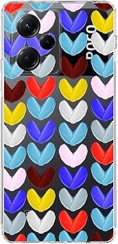 PrintiFy Poco X5 Pro 5G ile Uyumlu Water Color 1 Kamera Korumalı Şeffaf Kılıf