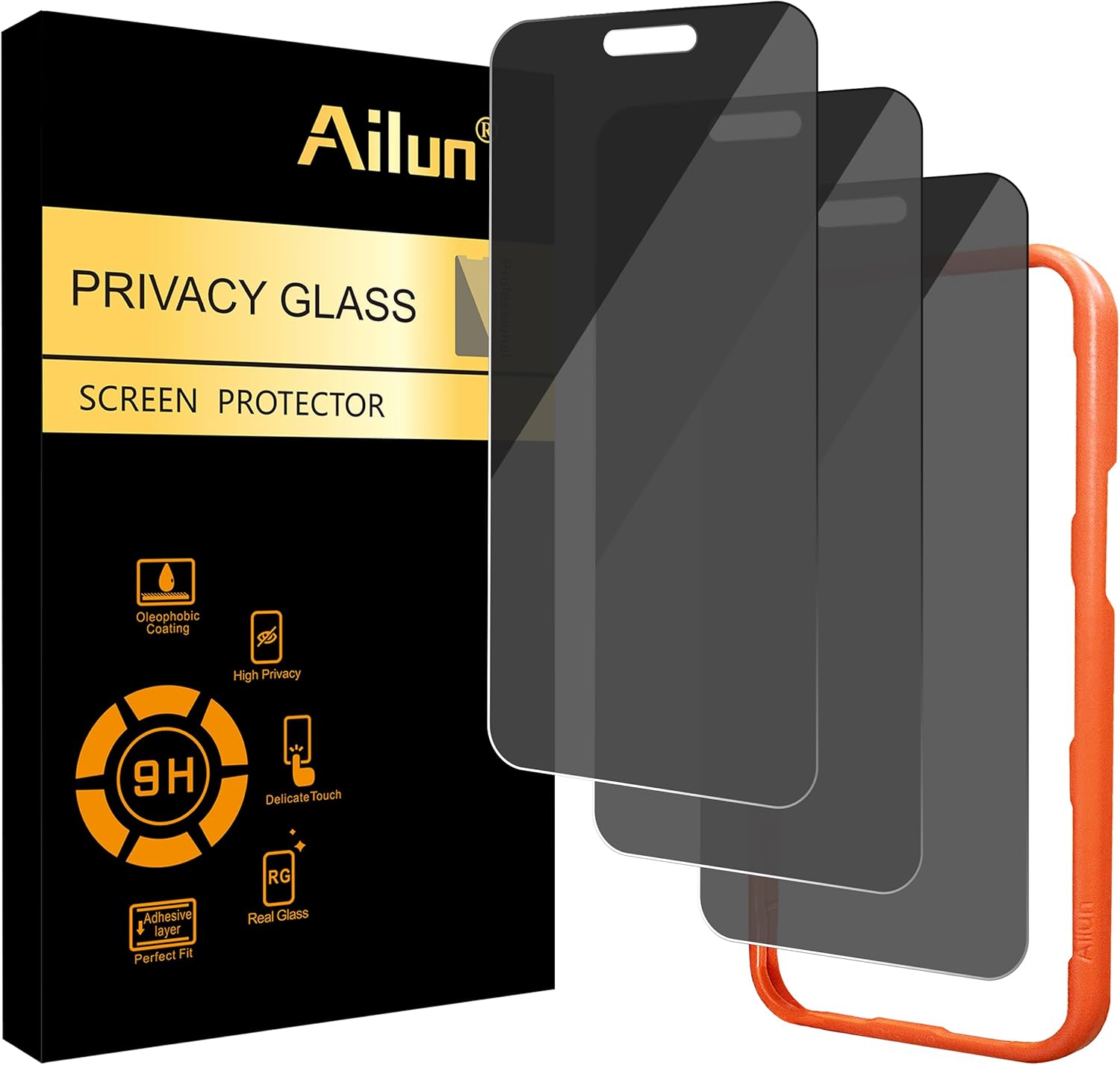 Amazon.com: Ailun 3 Pack 4 Way 360 Degree Privacy Screen Protector for ...