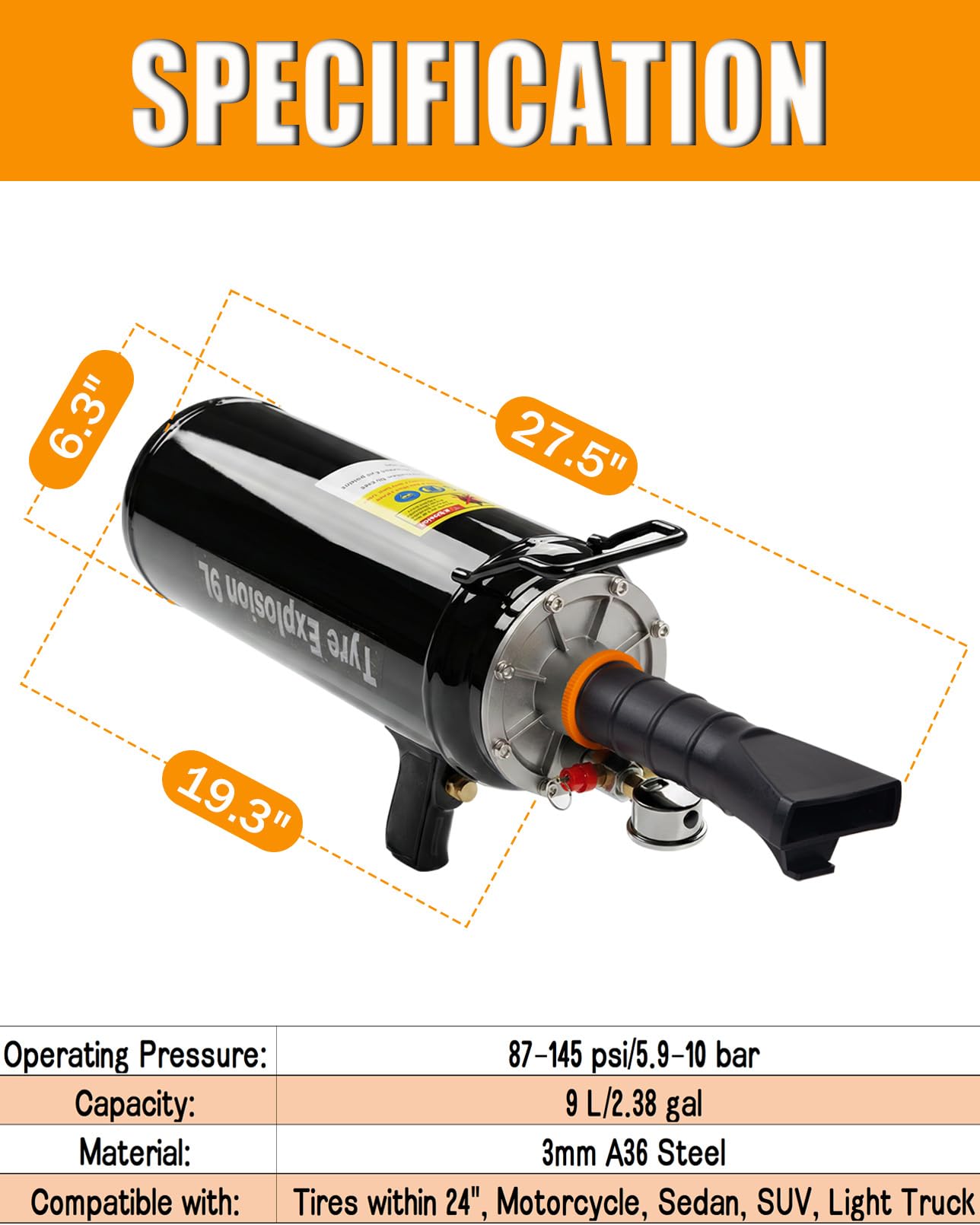 Amazon.com: Taelakeni Tire Bead Seater Air Bead Blaster Tool