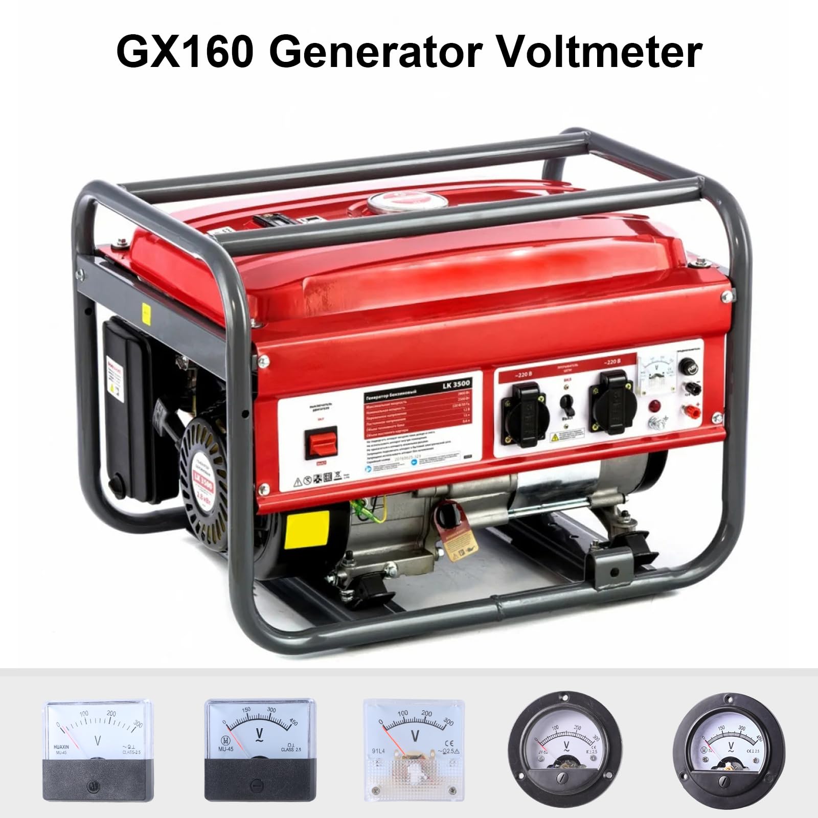 AC 0 – 300 Volt AC0 – 450 V, voltmetro analogico, pannello quadrato/rotondo, indicatore di tensione di tendenza, misurazione della potenza