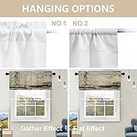 Vista 533 de Cenefas de cocina modernas con patrón de cobre marrón dorado para ventanas, cenefas opacas abstractas de marcas de arañazos y cortinas opacas