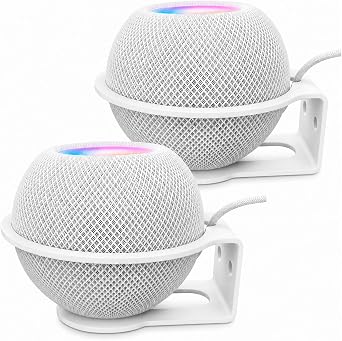 Study Metal Made Homepod Mini Wall Mount, Hompod Mini Space Saver Accessories Restore Sound Quality with No Interference Homepod Wall Mount 2 Pack |