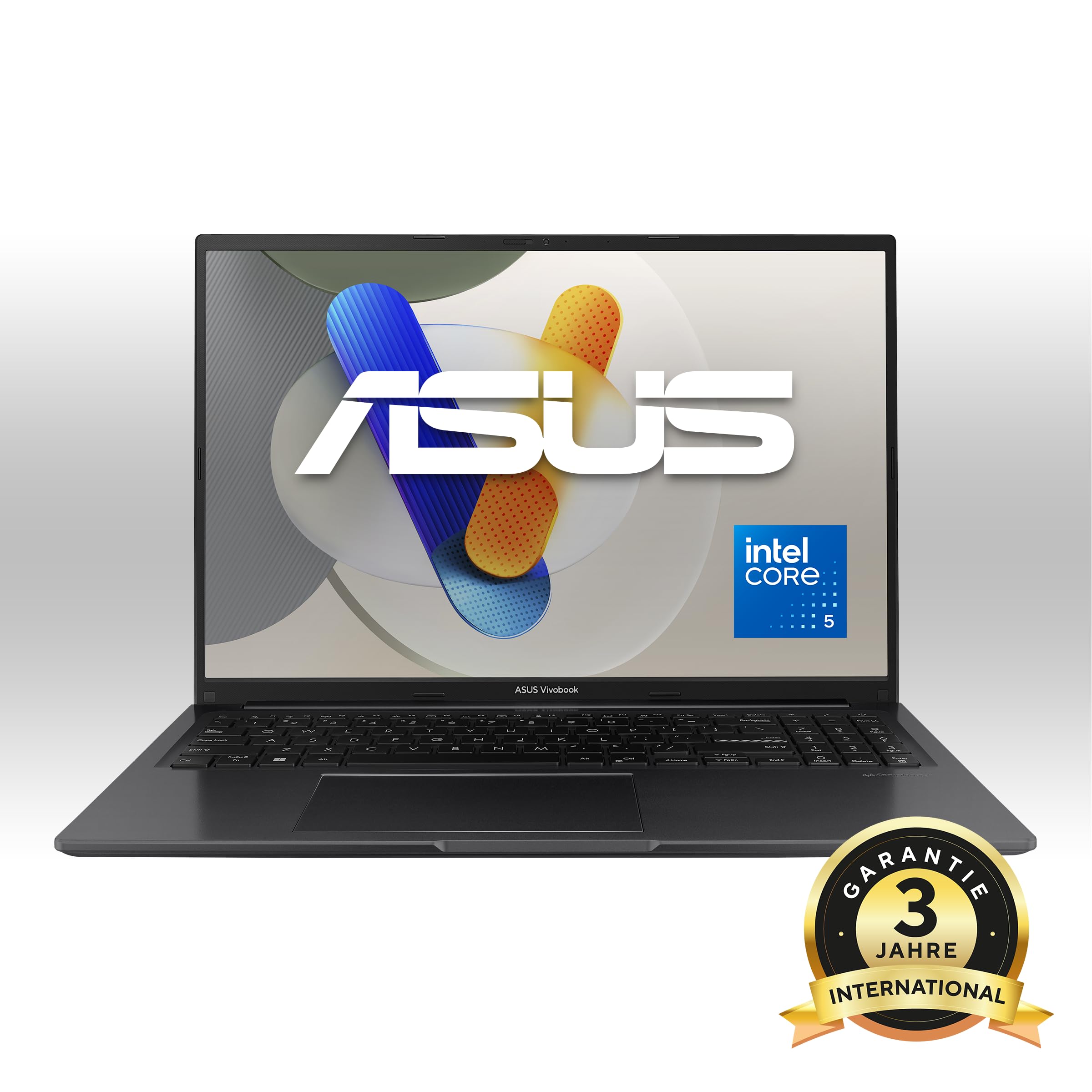ASUS Vivobook 16 X1605VA Laptop 16" WUXGA IPS Intel Core 5 120U Iris Xe 16GB RAM 512GB SSD Win11 Home QWERTZ Indie Black