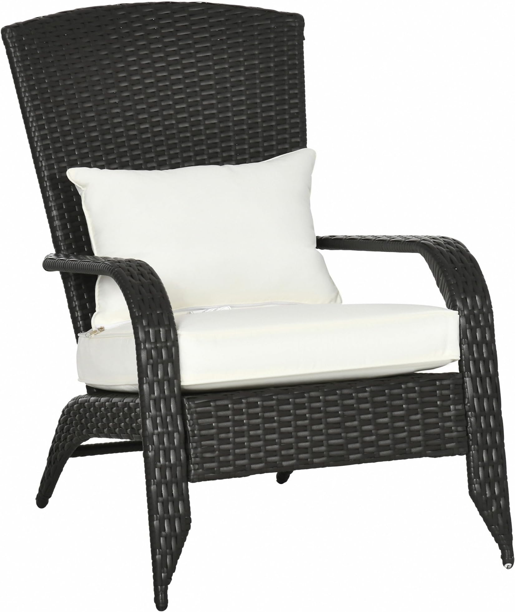 Outdoor Patio Wicker Adirondack Chair Outside Fire Pit