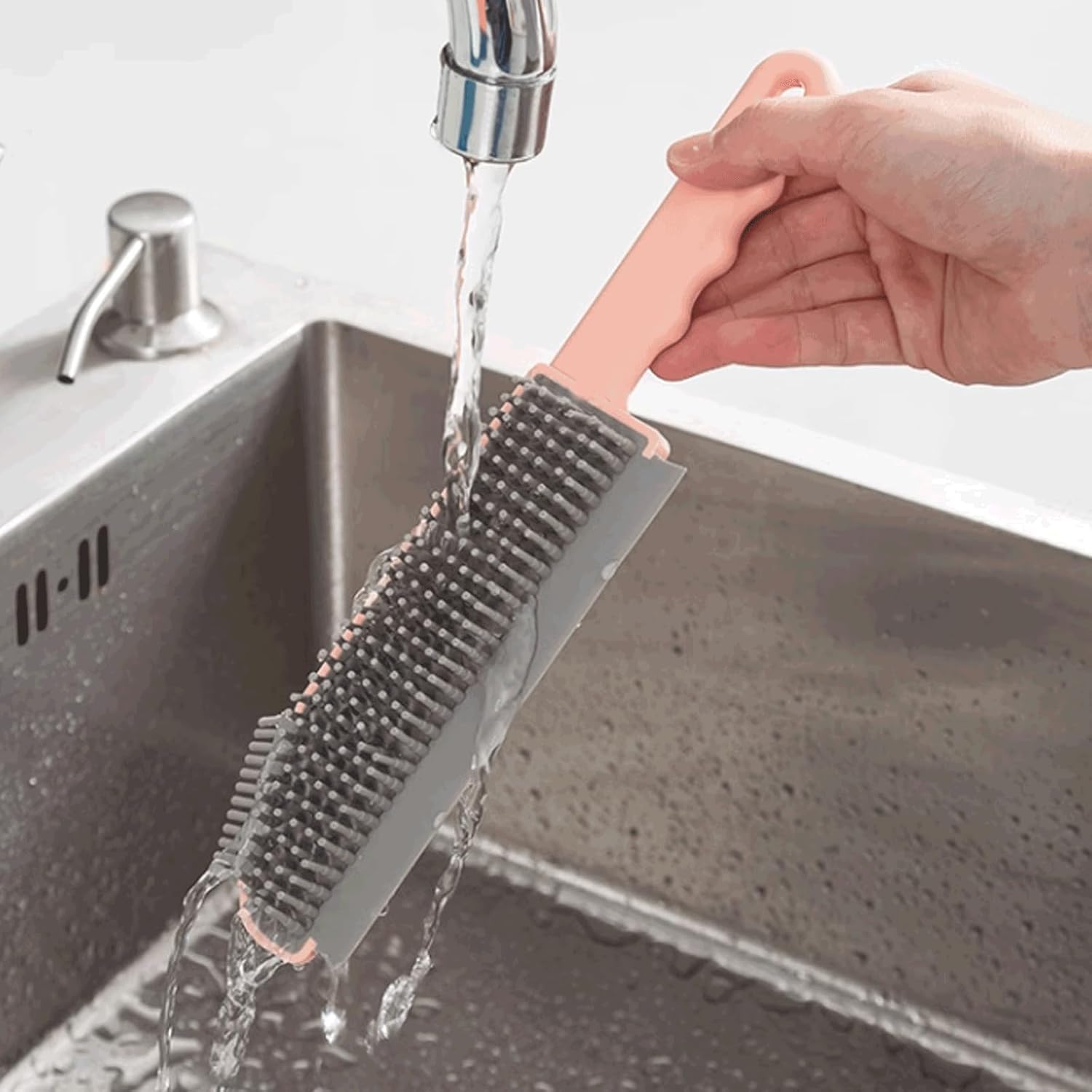 Multipurpose Plastic Multifunctional Cleaning Brush Bathroom Kitchen Household Gap Cleaning Brush Three-in-One Cleaning Brush Strong