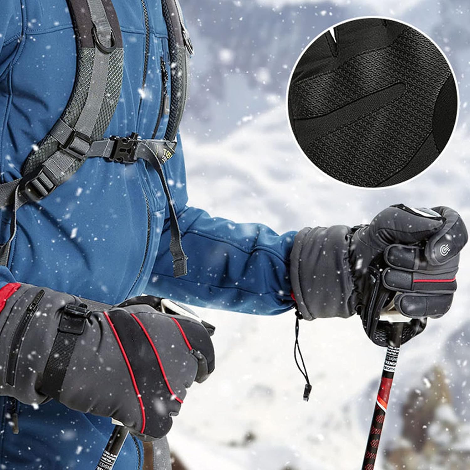 HB1 Waterproof Ski Gloves Winter Snow Outdoor Sport Women Men Warm Snowmobile Snowboarding Motorcycle Non-slip Windproof Warm Touch Screen