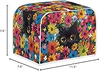 Vista 296 de Marbling Butterfly Print 2 Slice Toaster Dust Cover, Kitchen Small Appliance, Anti Dust and Fingerprint Bread Machine Cover