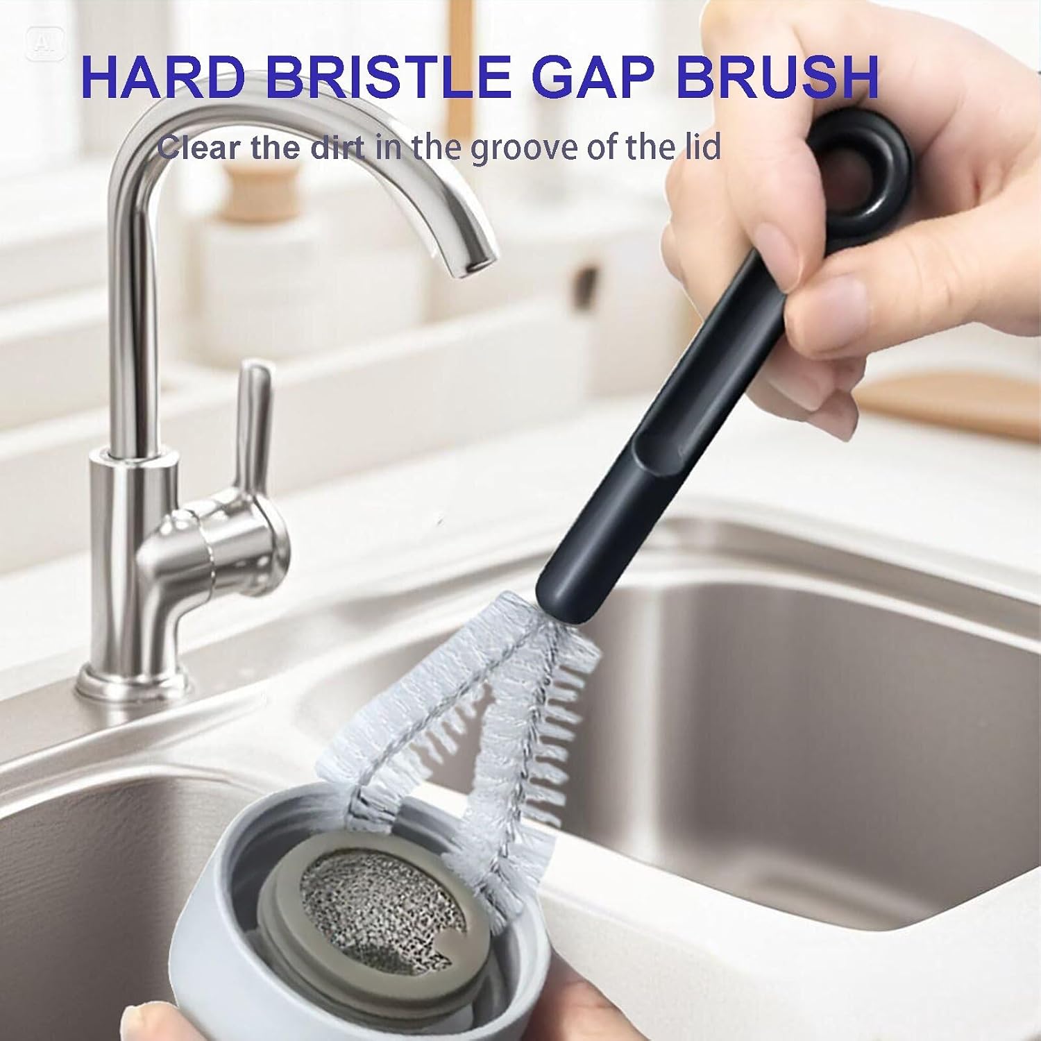 3 Pack Bottle Cleaning Brush Set with Detachable Keychain Ring, Narrow Neck & Straw Cleaner, Portable for College Dorm & Travel