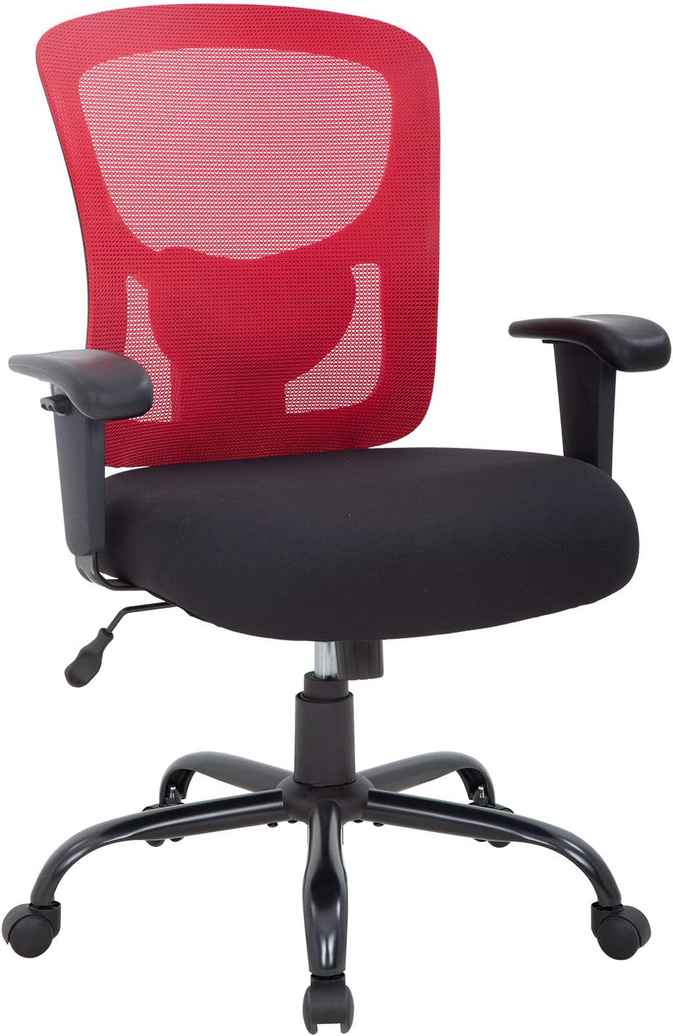 BestOffice Big and Tall 500 lb Mesh Office Chair Ergonomic High Back Desk Chair with Lumbar Support and Extra-Wide Seat for Home Office, Black