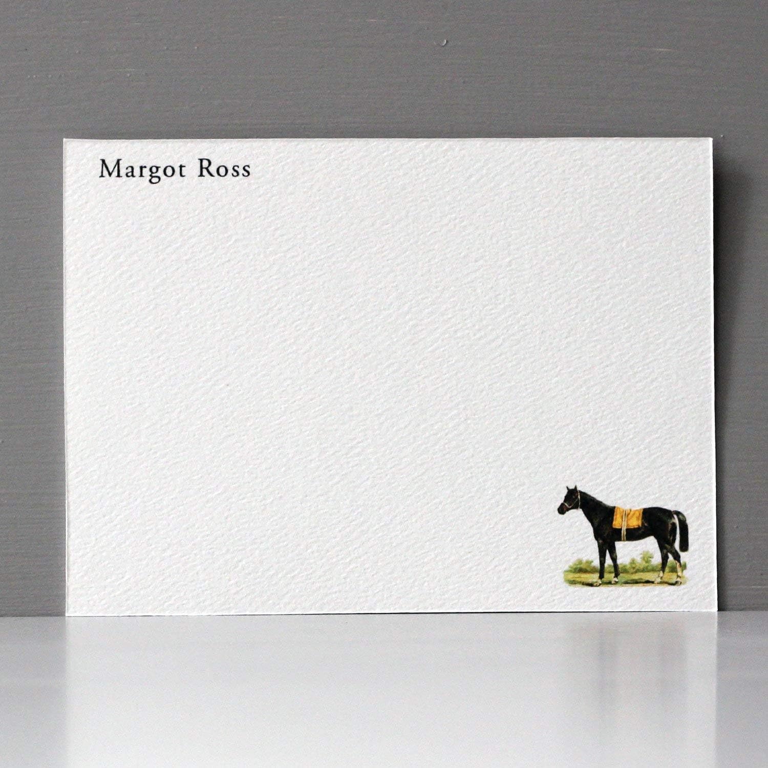 Personalized HORSE Flat Notes/Stationery - Sets of 12 or 20 (20)