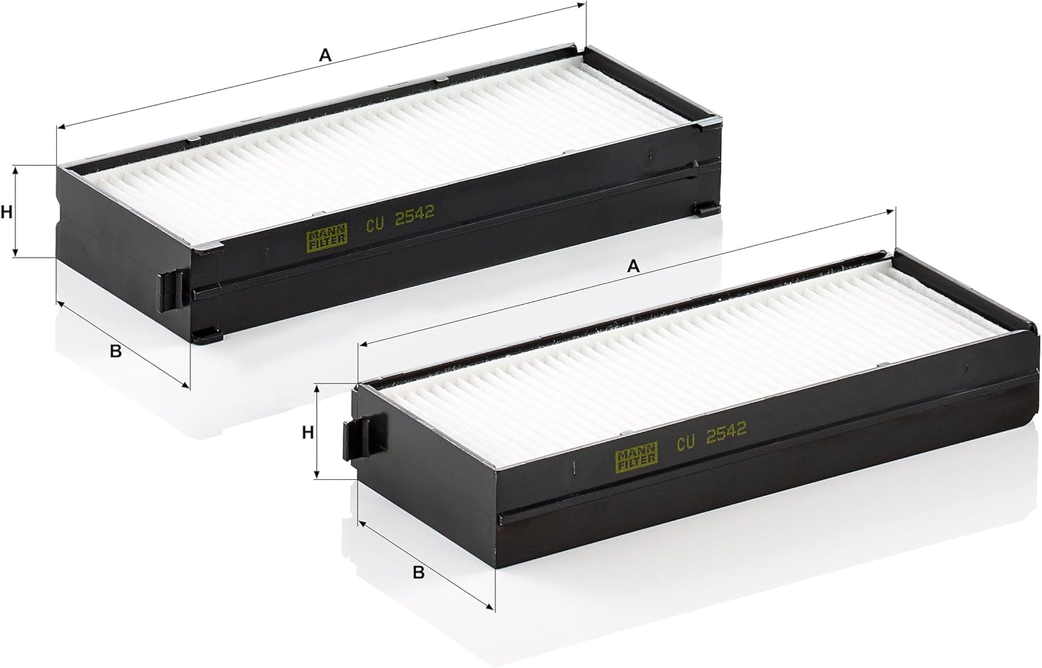MANN-FILTER CU 2542-2 Interior Filter Cabin air filter set (set of 2) – For passenger cars