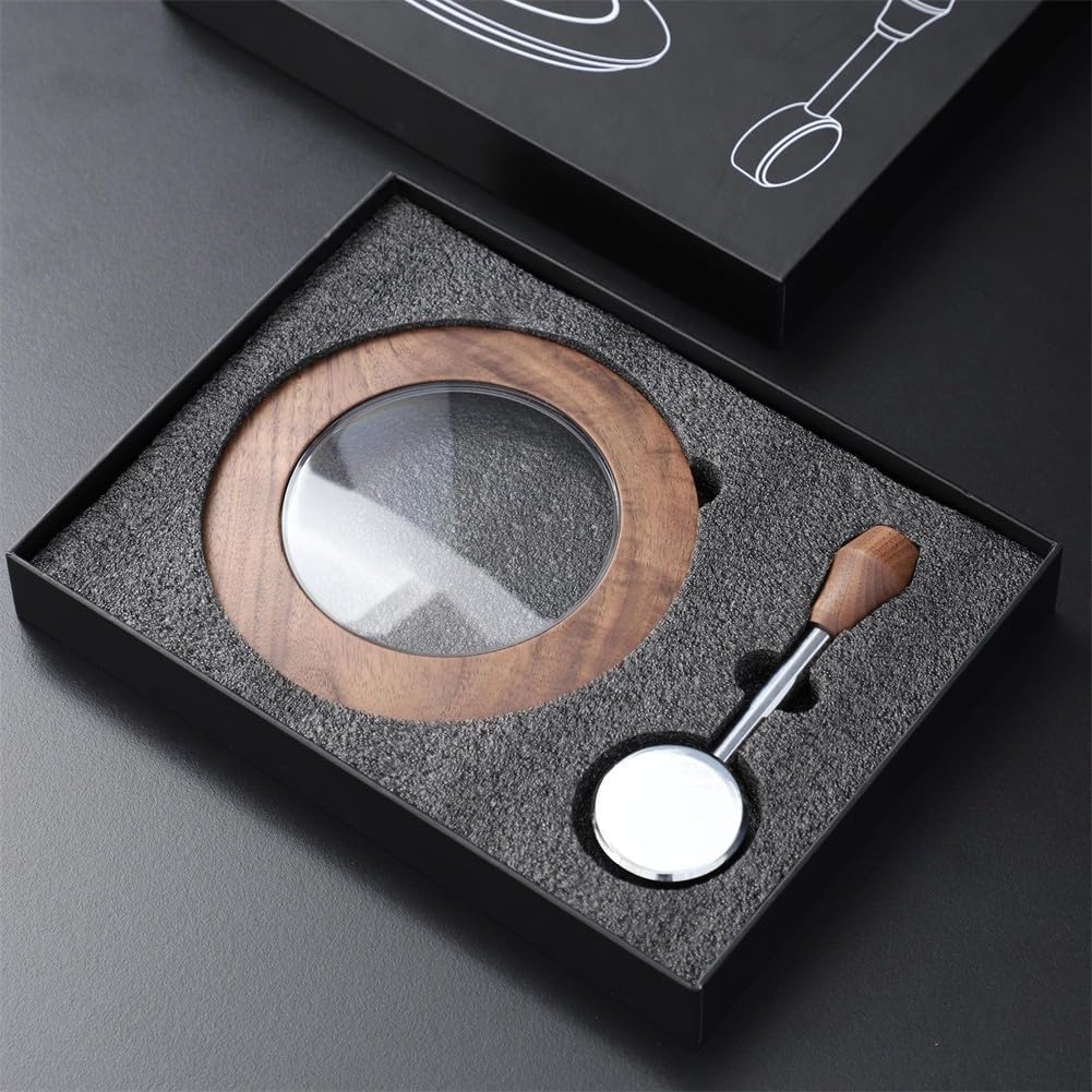 Stainless Steel Steam Control Lever Walnut Wood Handle Dose Hopper Cover Replacement Parts Compatible For Breville 870 875 876 Coffee Maker