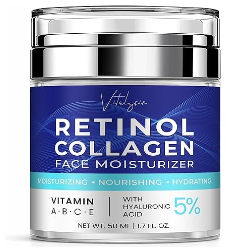 Hidratante facial para la piel envejecida: crema antiarrugas para mujeres mayores y hombres de 50 y 60 años más con retinol, colágeno y ácido