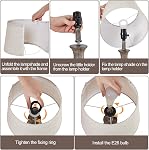 Table Lamps Set of 2-21.6" Resin Farmhouse Bedside Lamps for Bedroom Living Room, Rustic Nightstand Bedroom Lamp with Rotary Switch for Night Stand End Table