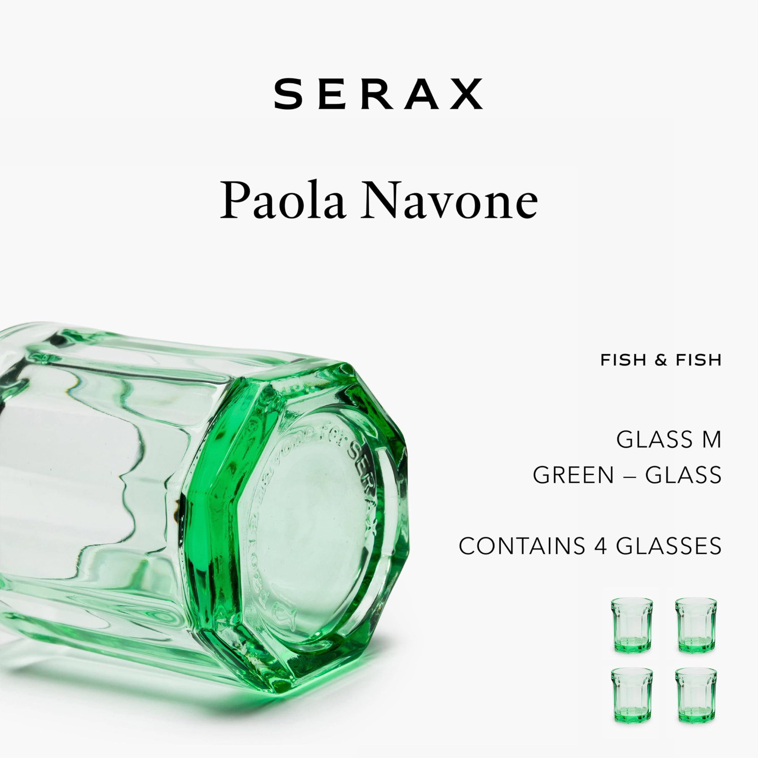 Serax Drinking Glasses Set of 4, Green - Image 4