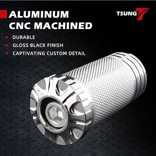 Miniatura 3 de TSUNG Palanca de cambios para motocicleta, palancas de palanca de cambios negracromada CNC compatibles con Harley Davidson Sportster Touring Softail