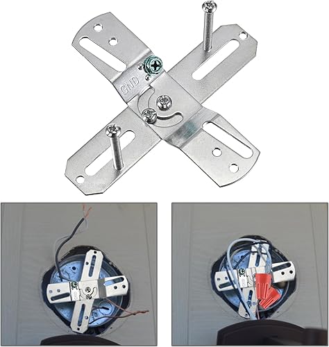 Miniatura 4 de OwnMy 3 soportes de montaje para lámparas de techo, placas de montaje universales para lámparas de techo, soportes para lámparas de techo redondas,