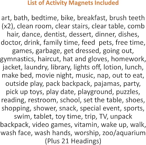 Miniatura 8 de Imanes y encabezados de horario visual para niños: colección SchKIDules de 93 piezas para rutinas diarias, tareas, funcionamiento ejecutivo, apoyos