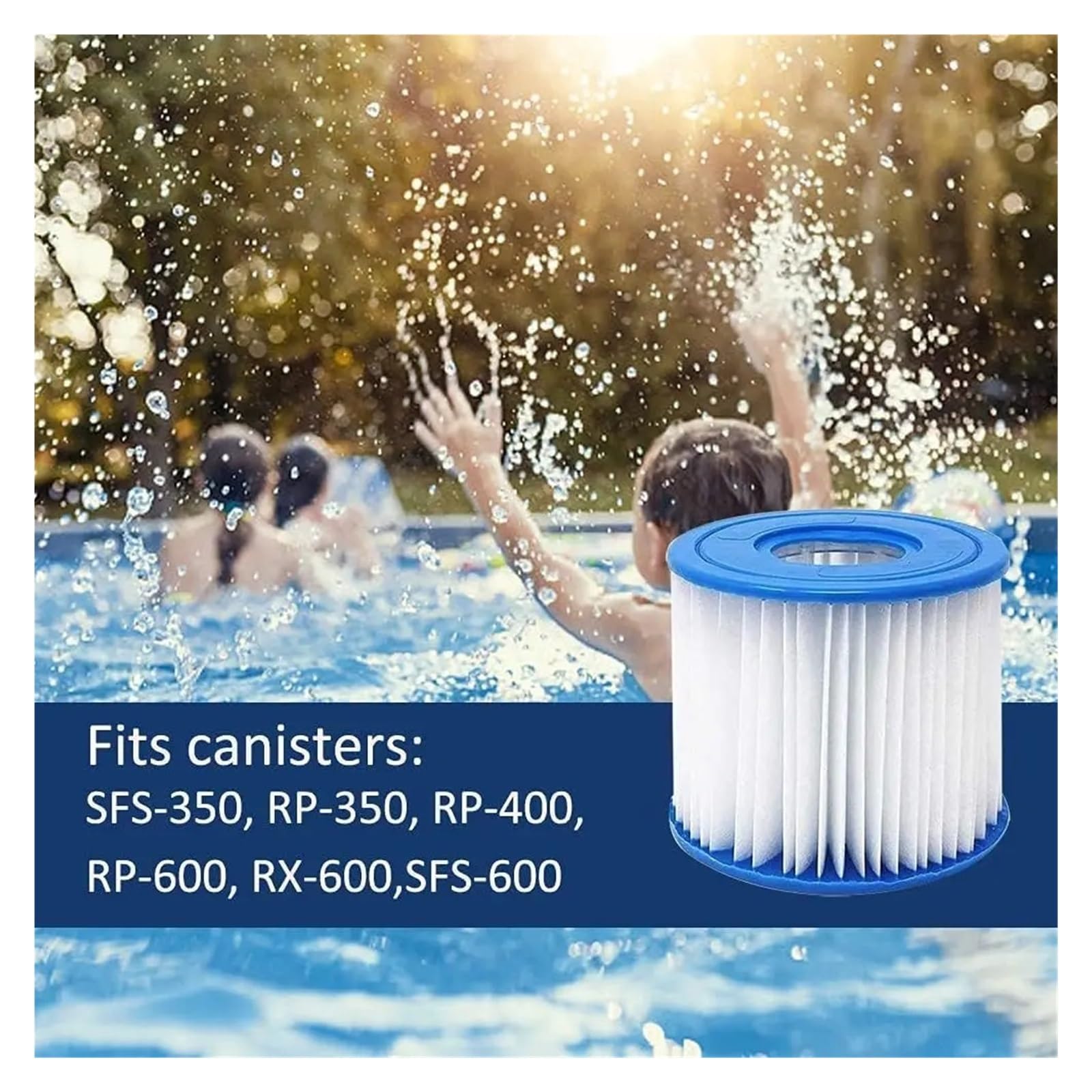 Cartuccia filtro piscina tipo D compatibile, compatibile con vasche idromassaggio estive Waves SFS-600 SFS-350 RP-350 RP-400, RP-600, RX-600.(4PCS)