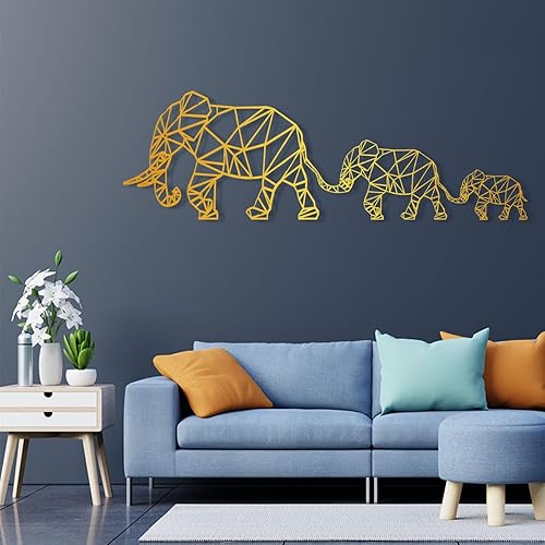 Arte de pared de metal, familia de elefantes, decoración de pared de metal de elefante, decoración de pared de metal, arte de metal de elefante,