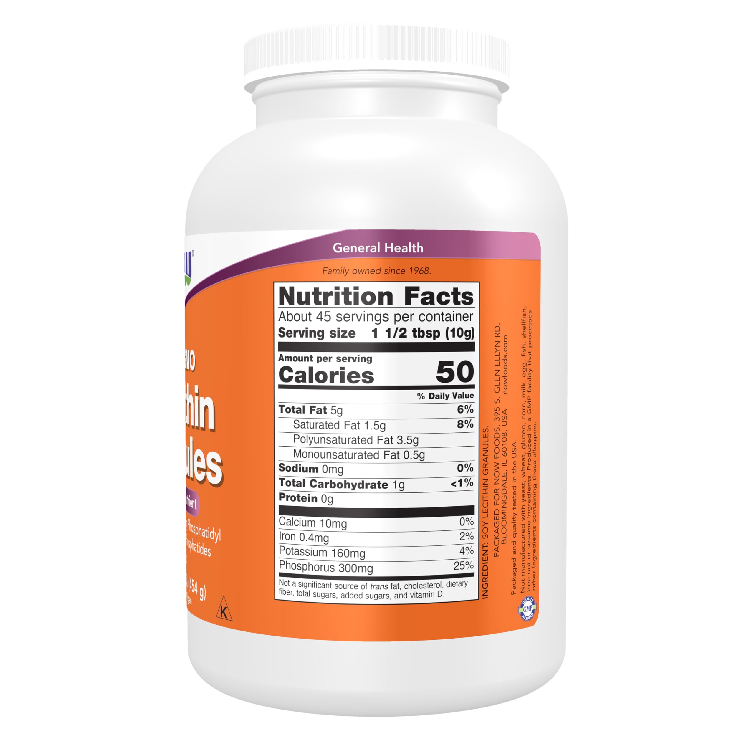 NOW Supplements, Lecithin Granules, Phosphatidyl Choline, 1-lb — Amazon image 2