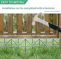 Vista 5 de Paquete de 5 vallas de barrera para animales de 24 pulgadas de largo x 15 pulgadas de alto, producto patentado para valla subterránea sin