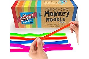 IMPRESA The Original Monkey Noodle Fidget Toy Pack of 5: The Ultimate...