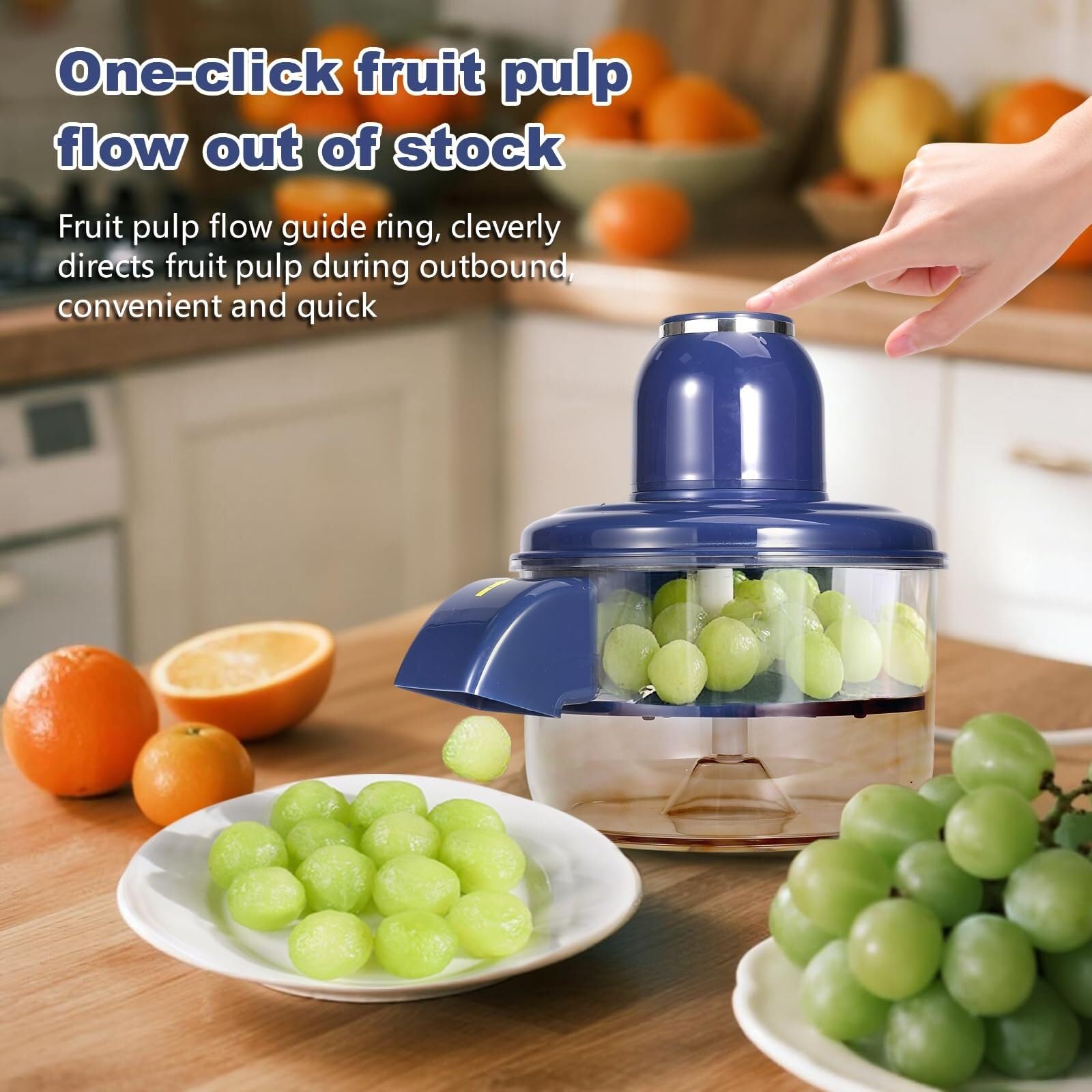 Peladora AutomáTica Uvas, Pelador EléCtrico Uvas, MáQuina Peladora 50 W Apta TambiéN Para Ajo con Cuchillas Acero Inoxidable, Pelado RáPido, DiseñO Desmontable para Uso DoméStico(WHITE)