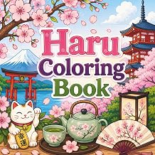 Haru Coloring Book A Relaxing Journey Through the Beauty of Japanese Spring