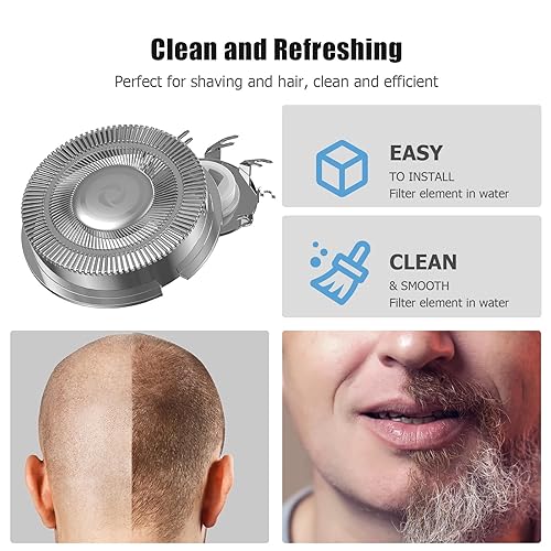 Miniatura 2 de Shaver Replacement Heads Blade for Skull Shaver Pitbull Gold ProPitbull Silver ProPitbull Platinum Pro Electric Razor Replacement Head, 1-Set 4-Pack