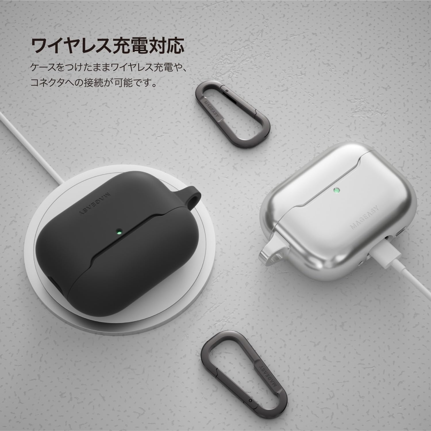 Amazon.co.jp: 【MagEasy】 AirPods Pro3 対応 ケース 耐衝撃 落下防止
