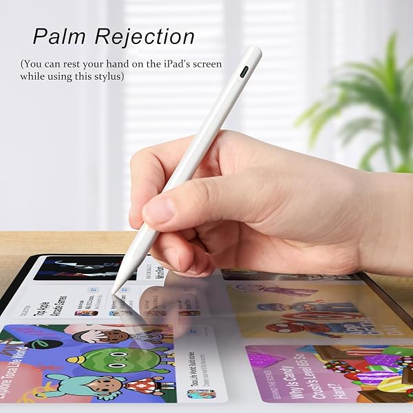 iPad Pen for Apple iPad 2018-2025, 10 Minutes Quick Charge Pencil with Palm Rejection, Pen for iPad 6-11ª, Air 3-5ª/13"/11"M2 - 4