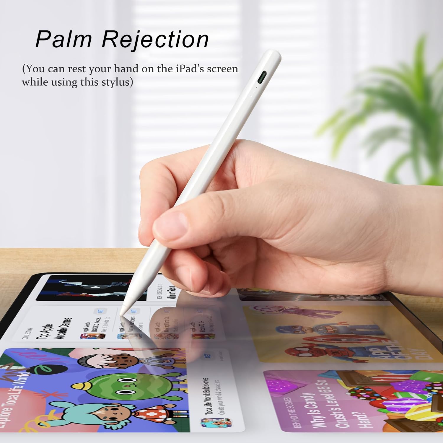 iPad Pen for Apple iPad 2018-2025, 10 Minutes Quick Charge Pencil with Palm Rejection, Pen for iPad 6-11ª, Air 3-5ª/13"/11"M2 - 4