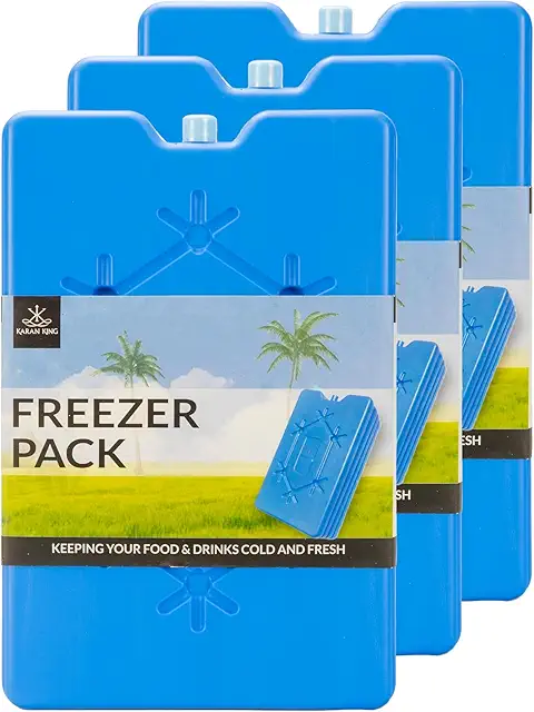 KARAN KING Freezer Blocks - Reusable Lunch Box Gel Packs for Long-Lasting Cooling