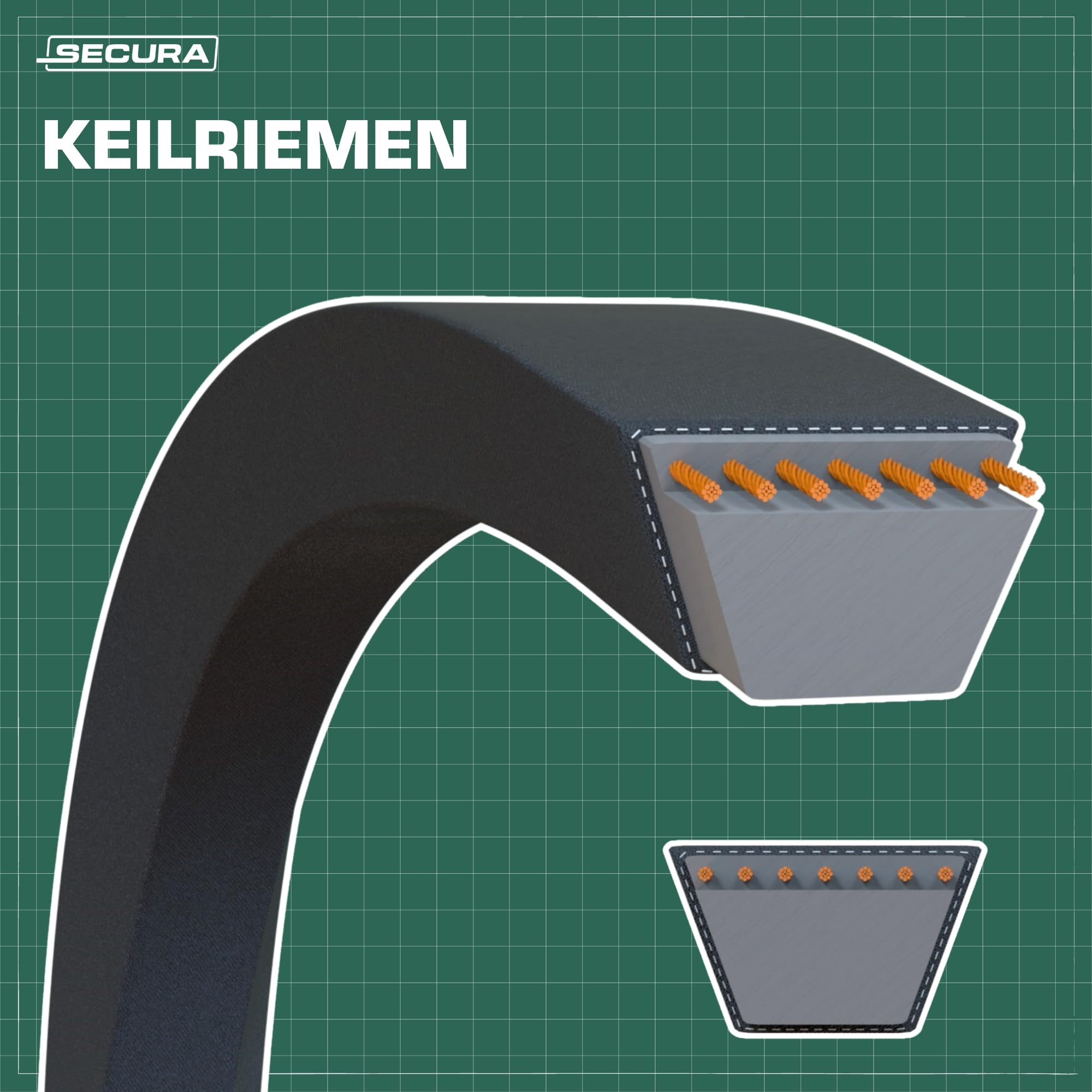 Mähwerksriemen kompatibel mit Husqvarna CT153#960510001, CT153#960510015 ersetzt 532439726