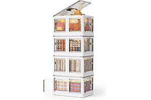 Exceptional Space-Saving Solution: 49.2 Gal Organizers Closet Storage Bins with Doors and Wheels