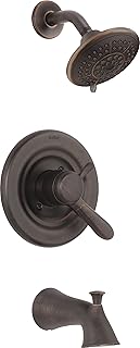 Faucet Lahara 17 Series Dual-Function Tub and Shower Trim Kit with 5-Spray Touch-Clean Shower Head, Venetian Bronze T17438-RB (Valve Not Included)
