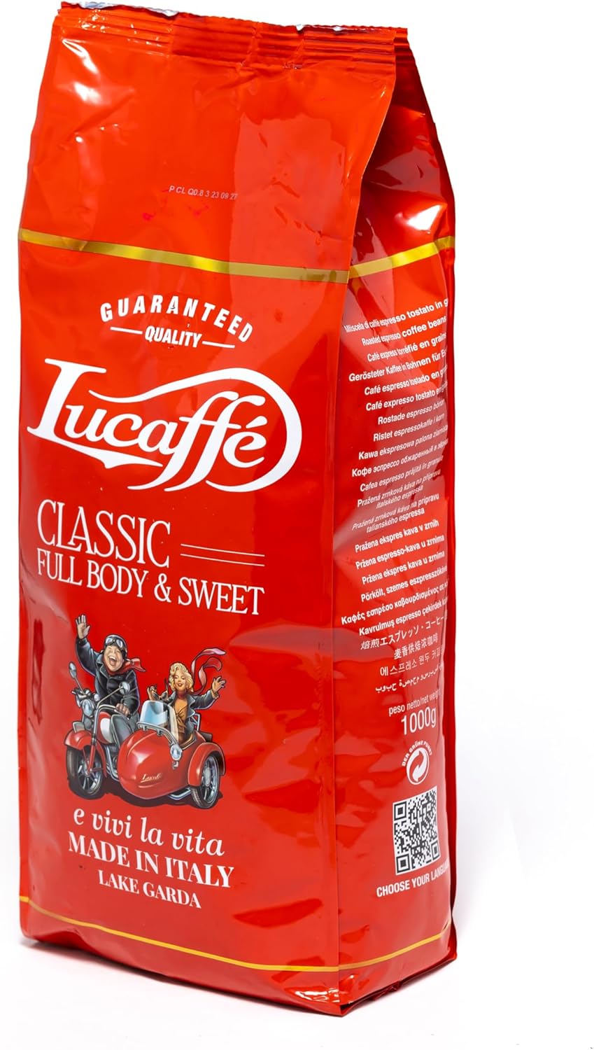 Lucaffé - Coffee beans Classic, 1 Kg bag | Coffee machines beans | Medium roast for Espresso | sweet and full-bodied taste | fine and chocolatey aroma