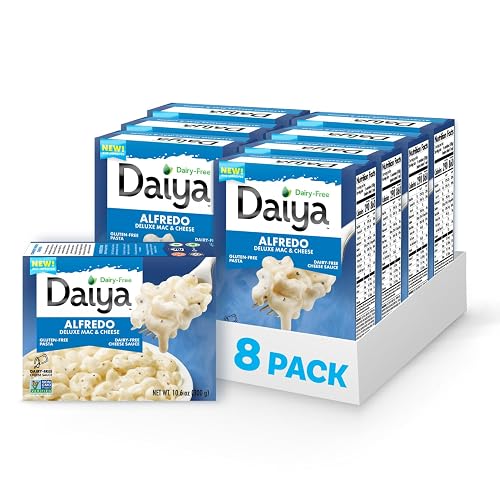 Daiya Dairy Free Gluten Free Alfredo Deluxe Mac & Cheese, Vegan Plant Based Rice Pasta, 10.6 oz (Pack of 8) - Alfredo