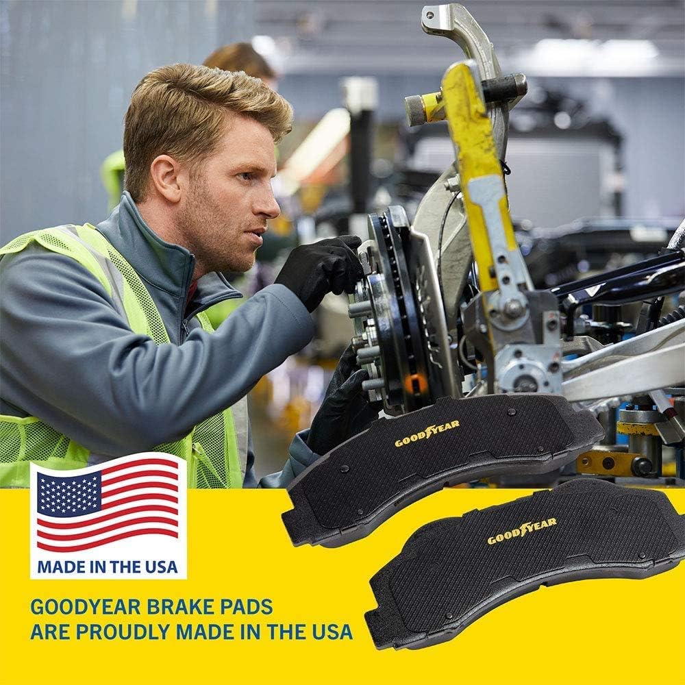 Goodyear Brakes GYD1691 | Truck & SUV Carbon-Ceramic Rear Brake Pads fits Ford F-250 Super Duty 21-14, F-350 Super Duty 21-14