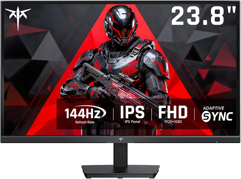 24 Inch Computer Monitor, FHD 144Hz Office Gaming, H24B9S | IPS Panel, Adaptive-Sync, HDMI & DP Port, 1500:1 Contrast Ratio, Bluelight Filter, Tilt Adjustable