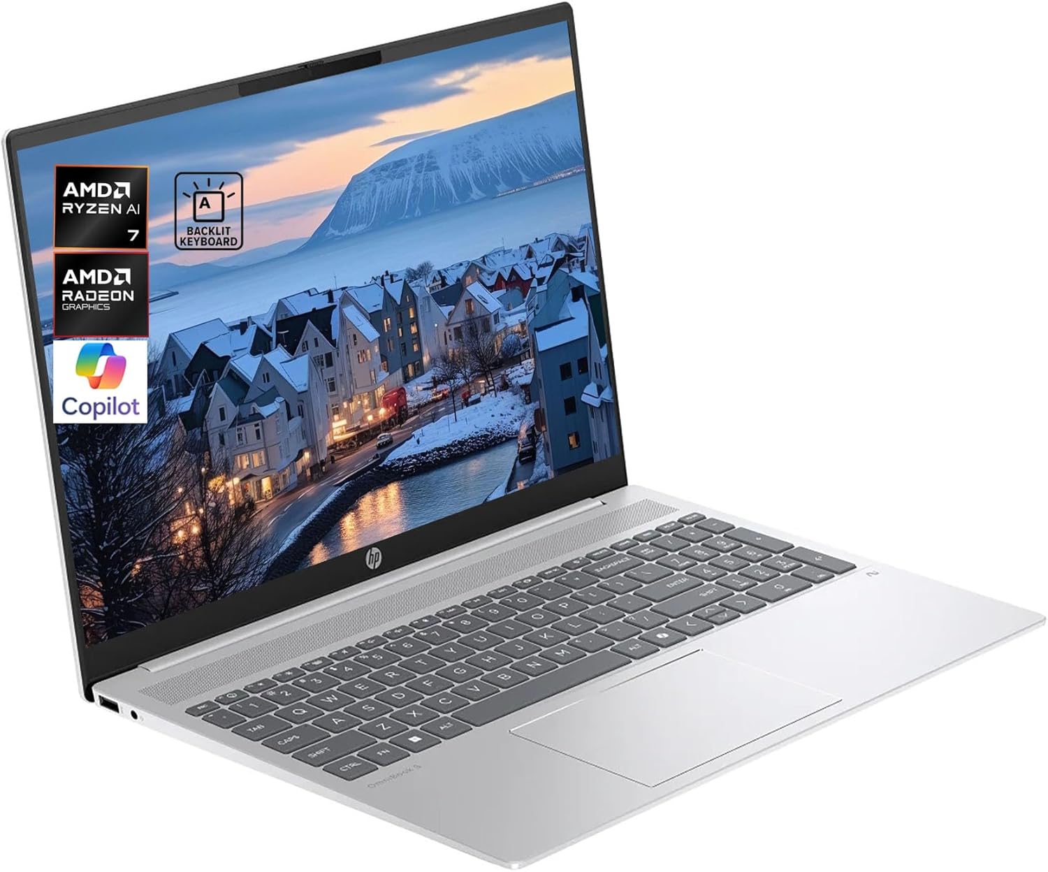 HP OmniBook (Next Gen Pavilion) Copilot AI Laptop, 16" 2K (1920x1200), AMD Ryzen AI 7 350 (Beast Intel i7-1355U), 16GB LPDDR5x 1TB SSD, Backlit KB, Long Battery Life, Win11 Pro, W/BWE Accessory