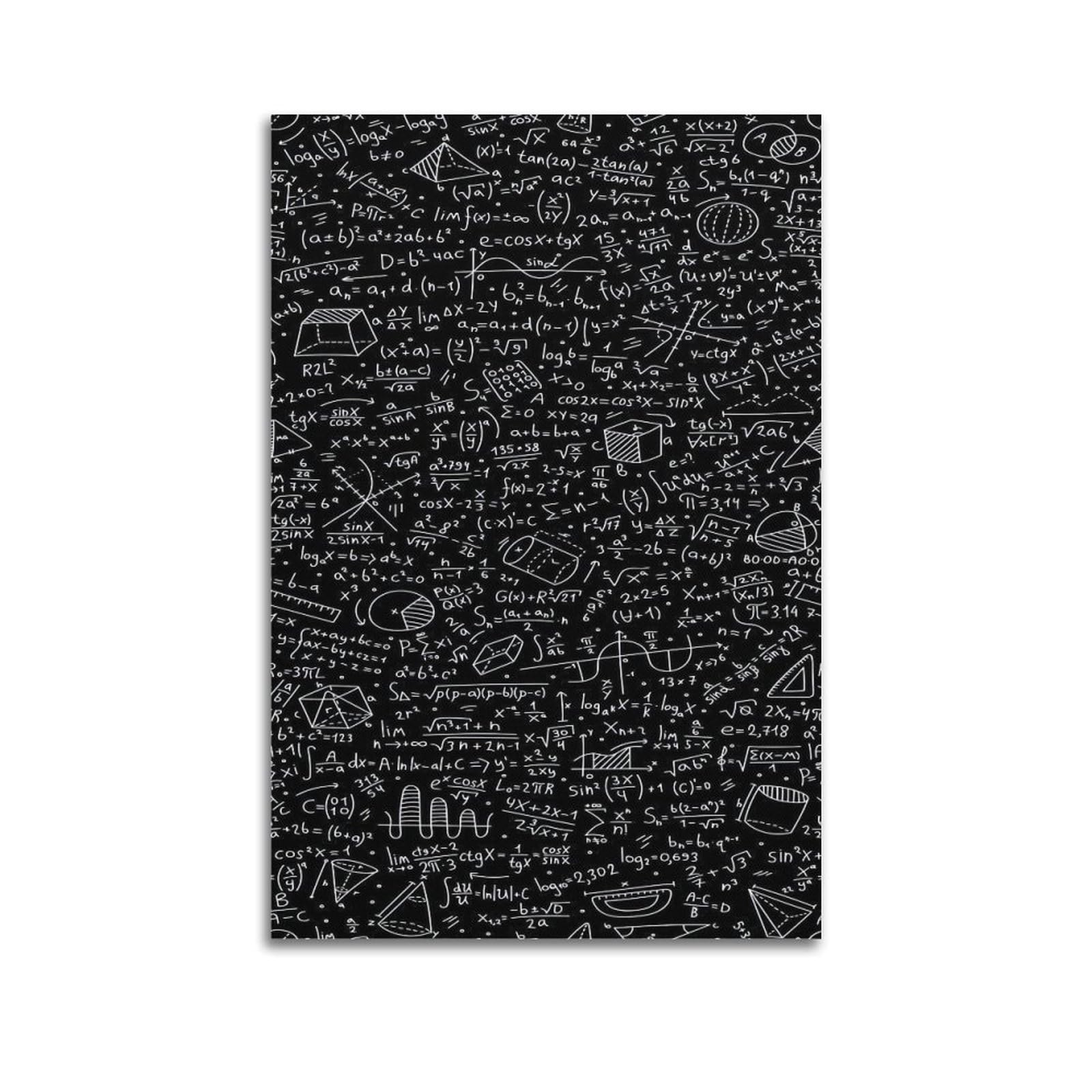 ESTE Vintage Mathematical Equations Artwork Poster Decorative Painting Canvas Modern Art Picture 24x36inch(60x90cm)