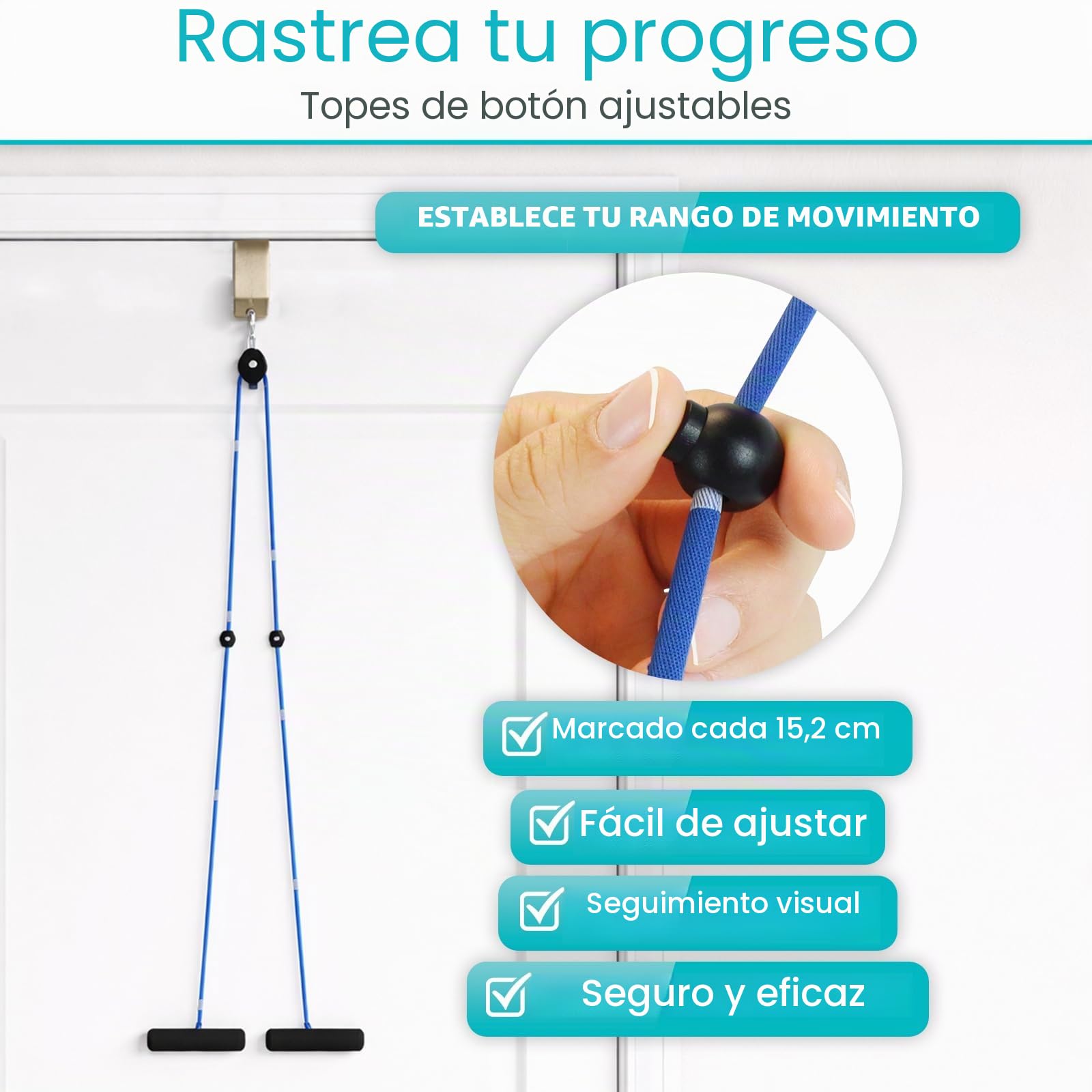 Vive Polea de hombro – Ejercitador de cuerda de rehabilitación de fisioterapia para rehabilitación de manguito rotador – Ejercicio de rehabilitación de brazos para terapia física de hombro congelado,