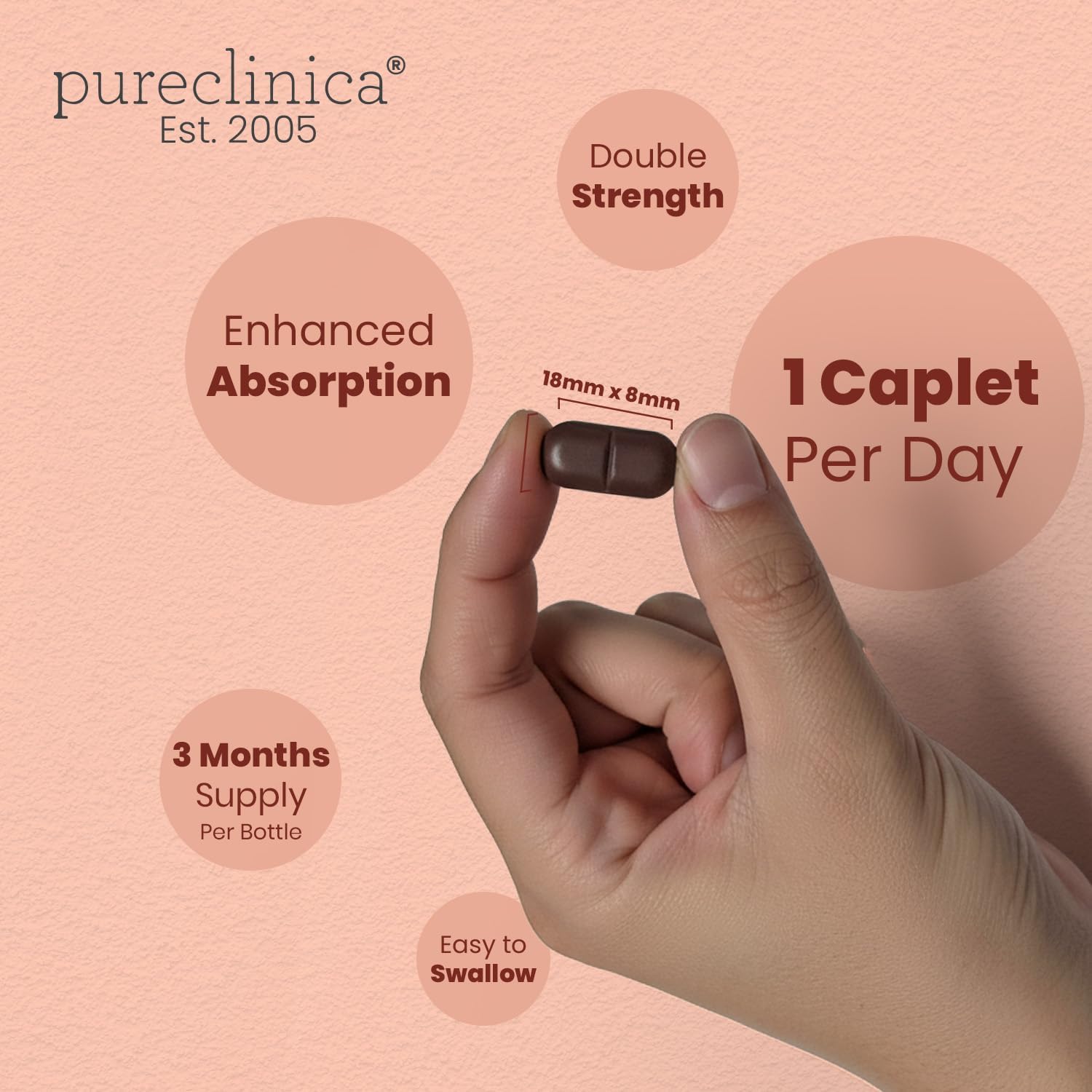 Double Strength Reishi Mushroom 5000mg x 180 Caplets (2 Bottles of 90) - 6-Month Supply –– with Vitamin D3, Zinc & Piperine for Enhanced Absorption – 100% Fruiting Body, No Mycelium or Fillers